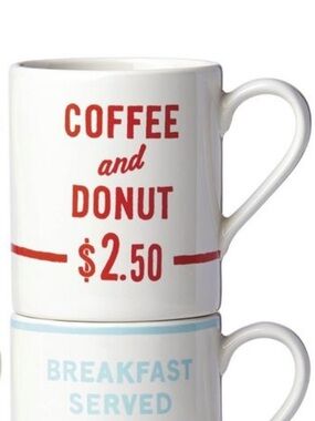 Lenox X Kate Spade “Coffee and Donut $2.50” Mug